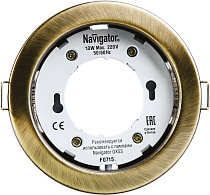 Светильник встраиваемый Navigator NGX-R1-007-GX53 черненая бронза Светильник встраиваемый Navigator NGX-R1-007-GX53 черненая бронза