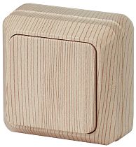 Выключатель Intro Quadro 2-101-11 одноклавишный 10А-250В IP20 ОУ сосна