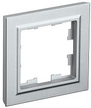 BRITE Рамка 1-местная РУ-1-БрА алюминий  IEK