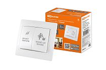 Переключатель с кнопкой "Не беспокоить" и "Уборка" белая "Таймыр"  TDM