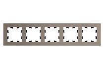 AtlasDesign Nature Металл Латунь Рамка 5-постовая  (Schneider Electric) Systeme Electric (Schneider Electric)