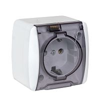 Владивосток Розетка 1-местная 16А с заземлением с прозрачной крышкой IP54 EKF Владивосток Розетка 1-местная 16А с заземлением с прозрачной крышкой IP54 EKF