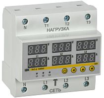 Реле напряжения и тока РНТ-д трехфазное 90мм 63А IEK
