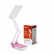 Светильник настольный светодиодный аккумуляторный ССО 12Р 6Вт 6500К 360Лм 2 уровня яркости 230В РОЗОВЫЙ IN HOME Светильник настольный светодиодный аккумуляторный ССО 12Р 6Вт 6500К 360Лм 2 уровня яркости 230В РОЗОВЫЙ IN HOME