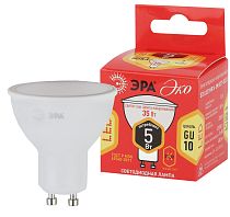Лампа светодиодная ЭРА RED LINE ECO LED MR16-5W-827-GU10 софит теплый белый свет