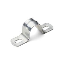 Скоба крепежная двухлапковая СМД d60-63мм металлическая оцинкованная (уп.50шт) Fortisflex Скоба крепежная двухлапковая СМД d60-63мм металлическая оцинкованная (уп.50шт) Fortisflex