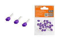 Наконечник штыревой втулочный изолированный (двойной) НШвИ (2) 2,5х10 (20шт)  TDM