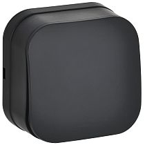 GLORY Выключатель 1-клавишный для открытой установки 10А ВС20-1-0-ХЧм черный матовый IEK