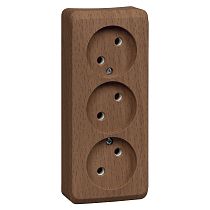 ЭТЮД открытая установка Бук Розетка тройная без заземления 16А 250B Systeme Electric (Schneider Electric) ЭТЮД открытая установка Бук Розетка тройная без заземления 16А 250B Systeme Electric (Schneider Electric)