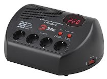 Стабилизатор напряжения однофазный релейный компактный 1500ВА 160-260В чёрный СНК-1500-Ц