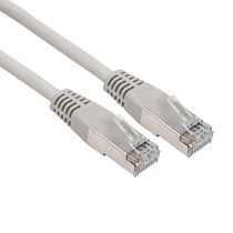 Шнур коммутационный, патч-корд F/UTP RJ45-RJ45, CAT 6, LSZH серый, 0,5м REXANT