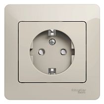 Glossa Молочный Розетка с заземлением со шторками (в сборе с рамкой) Systeme Electric (Schneider Electric) Glossa Молочный Розетка с заземлением со шторками (в сборе с рамкой) Systeme Electric (Schneider Electric)