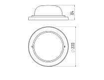 Светильник ЖКХ ЭРА НБО 03-60-011 Кантри дерево/стекло IP54 E27 max 60Вт D220 круг клён