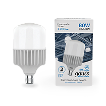 Лампа светодиодная Gauss Elementary T140 80Вт 6400lm 6500K E40
