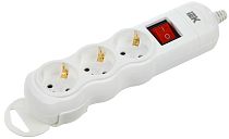 Розетка переносная разборная с выключателем РПр03В 3 места  IEK