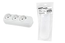 Колодка розеточная 3 гнезда 2П+3 16А 250В белая серии "Народная" TDM