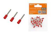 Наконечник-гильза Е1012 1мм2 с изолированным фланцем (20шт)  TDM