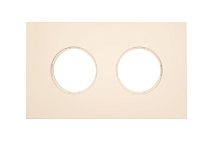 Рамка 2 постовая, скрытый монтаж, Шедель Бриз, пластик, цвет Песочное золото матовый Bironi