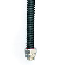 Металлорукав DN 26мм в герметичной ПВХ изоляции, Dвн 26,5 мм, Dнар 31,5, 25 м, цвет чёрный DKC