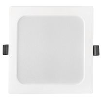 Светильник встраиваемый LED квадрат 12Вт 4500К 145мм белый пластик IP40 General GLP-SW3-12BT-145-4