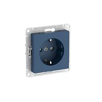 AtlasDesign Аквамарин Розетка с заземлением со шторками, 16А, мех., быстрозажим. клемм
