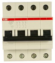 Автоматический выключатель четырехполюсный C 25А 6кА SH204 ABB