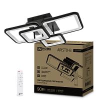 Светильник сд ELEGANT ARISTO-B 90Вт 230В 3000-6500K 7000Лм 530х370х145мм пульт ДУ черный IN HOME