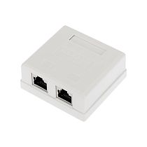 Розетка компьютерная внешняя, 2-порта FTP RJ-45 (8P8C), CAT 6 REXANT