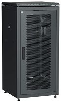 ITK Шкаф сетевой 19" LINEA N 28U 600х800 мм перфорированная передняя дверь черный IEK