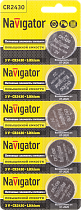 Элемент питания литиевый NBT-CR2430-BP5 (блистер 5шт) Navigator Элемент питания литиевый NBT-CR2430-BP5 (блистер 5шт) Navigator