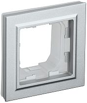 BRITE Рамка 1-местная IP44 РУ-1-БрА-44 алюминий  IEK