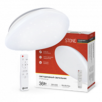 Светильник светодиодный COMFORT STONE 36Вт 230В 3000-6500K 2900Лм 290x70мм с пультом ДУ IN HOME Светильник светодиодный COMFORT STONE 36Вт 230В 3000-6500K 2900Лм 290x70мм с пультом ДУ IN HOME