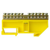 Шина нулевая TS-0609C 6х9 12 отв. на DIN-изоляторе жел.  ЭНЕРГИЯ