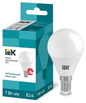 Лампа светодиодная G45 шар 7Вт 230В 4000К E14  IEK