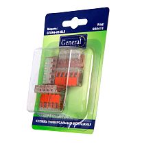 Клемма универсальная 221-415 GTER4-05-BL5 5-пров., прозрачная компактная, блистер 5шт General