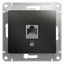 Glossa Антрацит Розетка компьютерная RJ45 кат.5E Systeme Electric (Schneider Electric)
