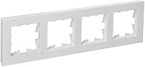 Рамка BRITE четырехместная РУ-4-Бр белый рифленый  IEK