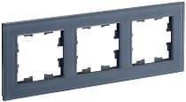 Рамка BRITE трехместная РУ-3-2-Бр стекло маренго матовый  IEK