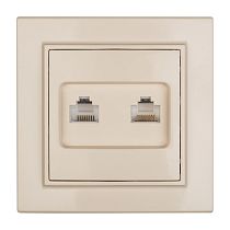 Розетка RJ-45+Phone СП бежевый Минск EKF Розетка RJ-45+Phone СП бежевый Минск EKF