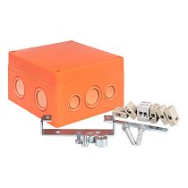 Коробка распаячная огнестойкая (126х126х74) 5 кк/1,5-6мм²/12 мв IP66 EKF PROxima