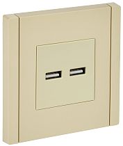 FORTE&PIANO Розетка USB A+A 3,1А FP449 ваниль IEK