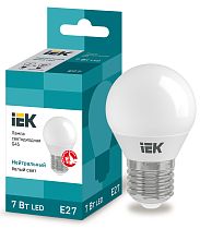 Лампа светодиодная G45 шар 7Вт 230В 4000К E27  IEK