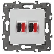 Розетка ЭРА Elegance 14-3112-01 белый аудио двойная стерео Розетка ЭРА Elegance 14-3112-01 белый аудио двойная стерео