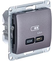 Glossa Сиреневый туман Розетка USB тип-C 65W высокоскор.заряд. QC, PD, механизм Systeme Electric (Schneider Electric) Glossa Сиреневый туман Розетка USB тип-C 65W высокоскор.заряд. QC, PD, механизм Systeme Electric (Schneider Electric)