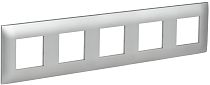 SKANDY Рамка 5-местная SK-F05S серебряный IEK