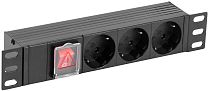 ITK PDU 3 розетки немецкий стандарт LED 1U вх. С14 10" IEK