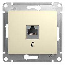Glossa Бежевый Розетка телефонная RJ11 Systeme Electric (Schneider Electric)