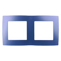 Рамка для выключателей и розеток двойная ЭРА 12 12-5002-29 пластик синий