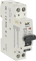 ARMAT Автоматический выключатель дифференциального тока B06S 1P+NP C6 30мА тип A (18мм) IEK ARMAT Автоматический выключатель дифференциального тока B06S 1P+NP C6 30мА тип A (18мм) IEK