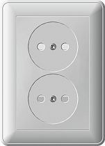 Wessen 59 Белый Розетка 2-ая без заземления (в сборе с рамкой) Systeme Electric (Schneider Electric)